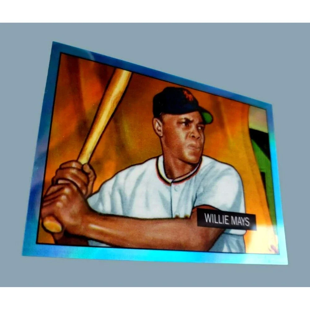 2013 Bowman WILLIE MAYS BLUE SAPPHIRE REFRACTOR ROOKIE REPRINT Baseball Card 305